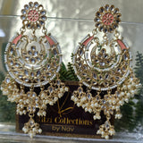 Freya Meenakari Earrings - Peach